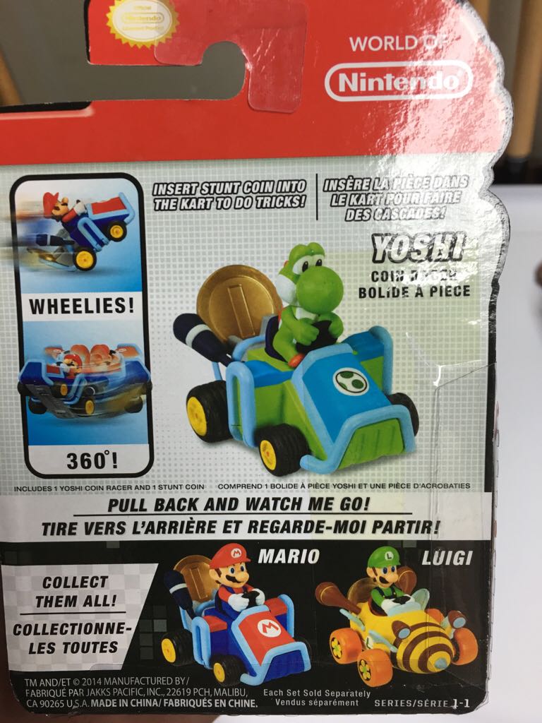 1-1 Coin Racer Yoshi + Stunt Coin - JAKKS Pacific, Inc. (World Of Nintendo) action figure collectible [Barcode 039897692814] - Main Image 2
