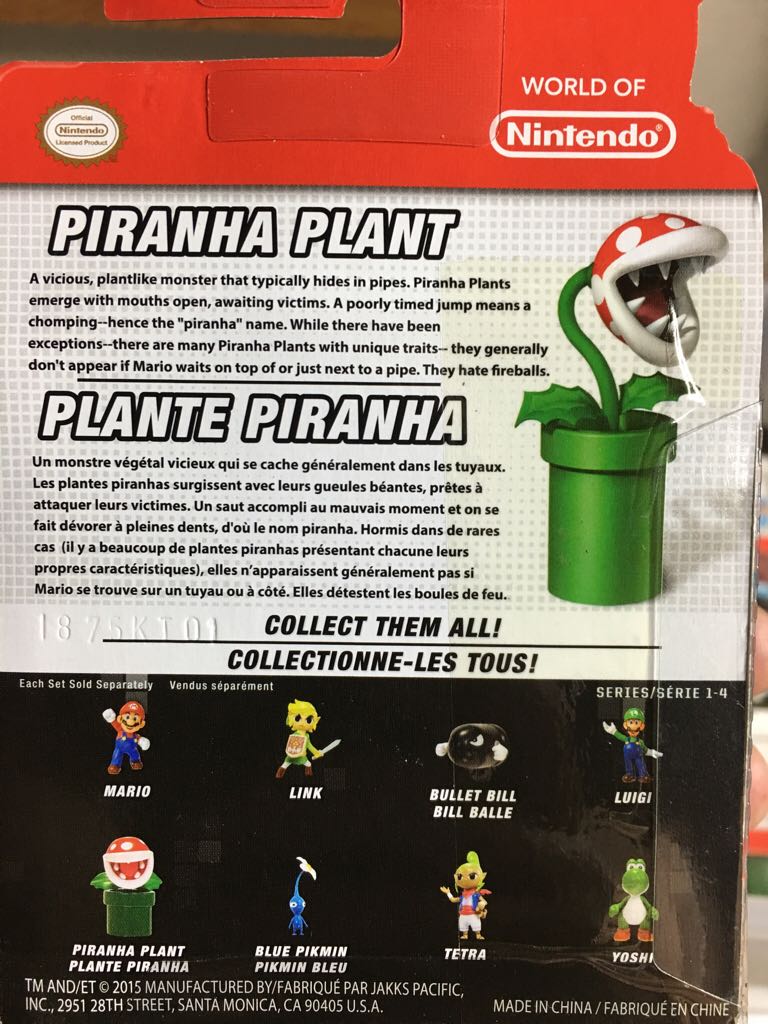 1-4 Piranha Plant - JAKKS Pacific, Inc. (World Of Nintendo) action figure collectible [Barcode 039897782966] - Main Image 2
