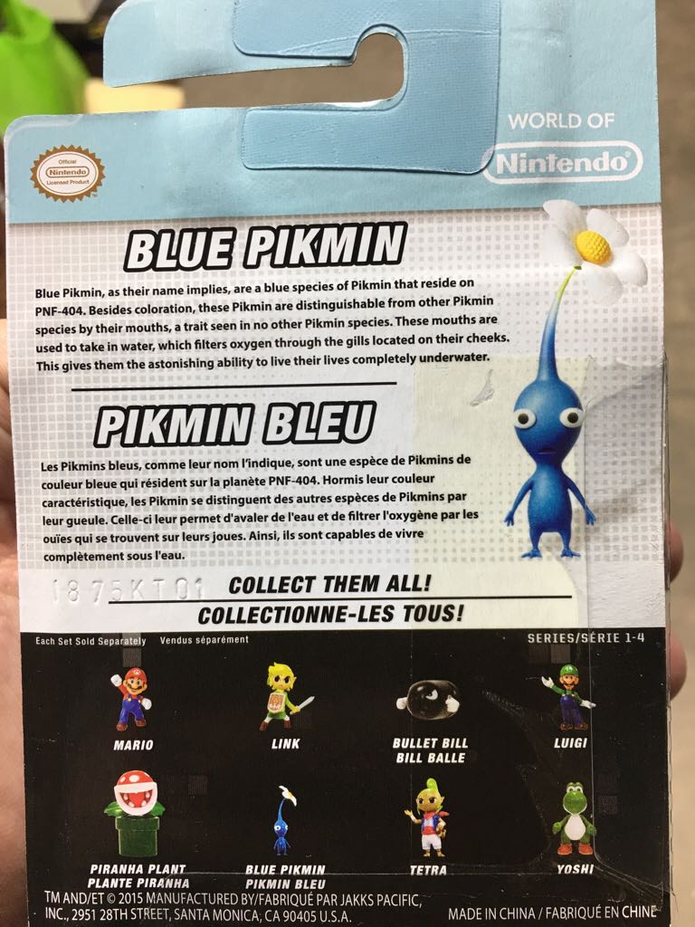 1-4 Blue Pikmin - Jakks Pacific (World Of Nintendo) action figure collectible [Barcode 039897782973] - Main Image 2