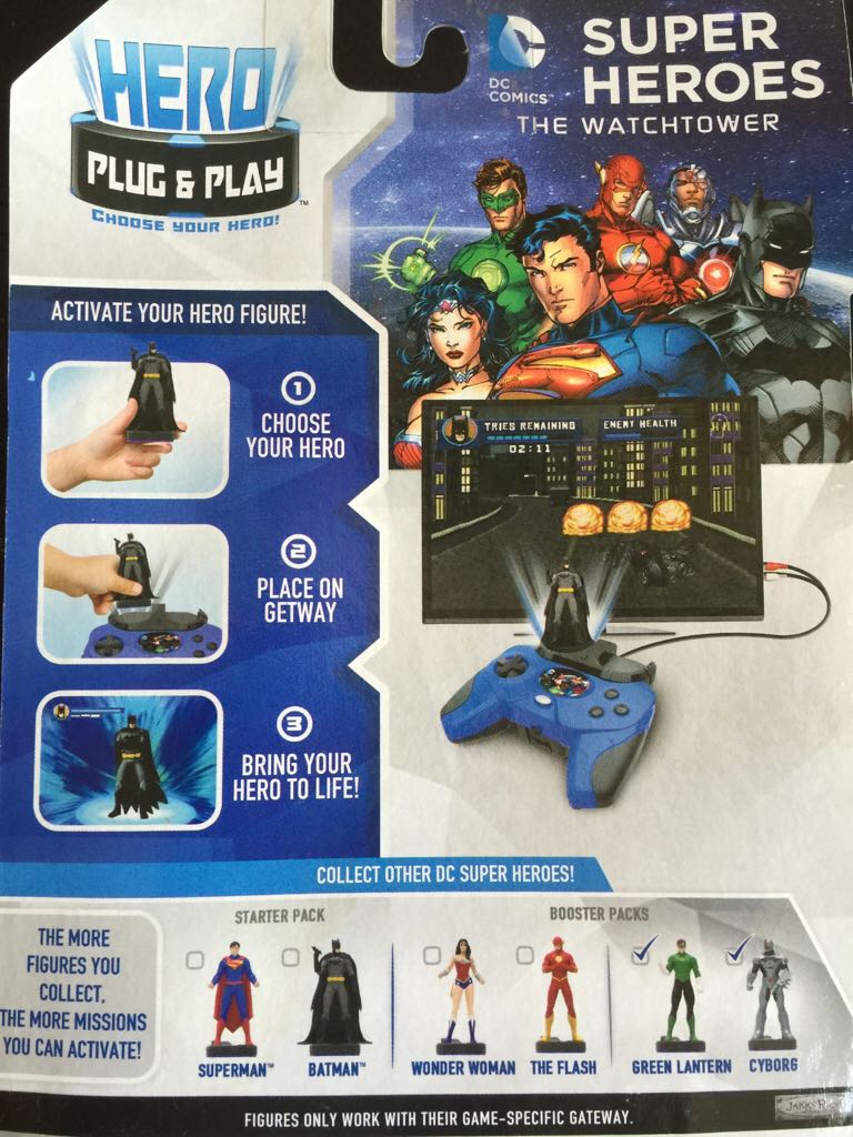 Cyborg, Super Heroes The Watch Tower, Cyborg And Green Lantern - JAKKS Pacific, Inc. (DC Comics) action figure collectible [Barcode 039897784267] - Main Image 2