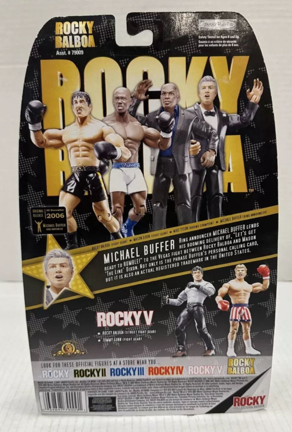 Michael Buffer - Jakks Pacific (Rocky Balboa) action figure collectible [Barcode 039897790091] - Main Image 2
