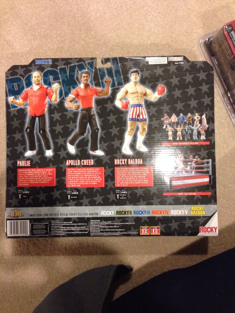 Jakks Pacific Rocky III - Rocky, Paulie and Apollo - Jakks Pacific (Rocky 3) action figure collectible [Barcode 039897790220] - Main Image 2