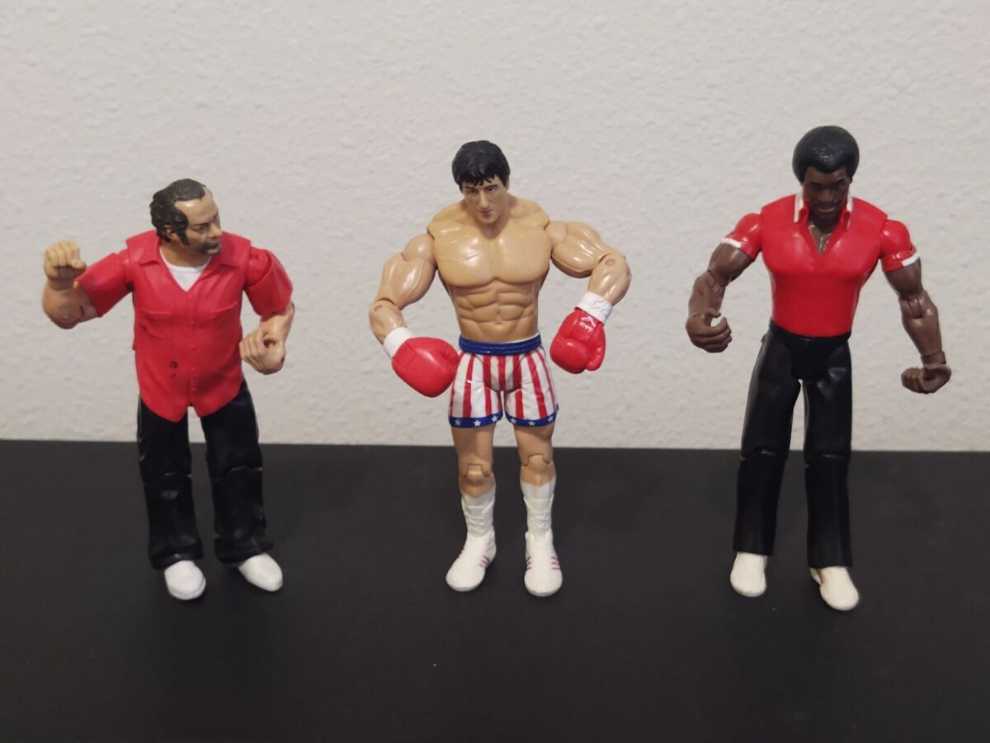 Jakks Pacific Rocky III - Rocky, Paulie and Apollo - Jakks Pacific (Rocky 3) action figure collectible [Barcode 039897790220] - Main Image 4