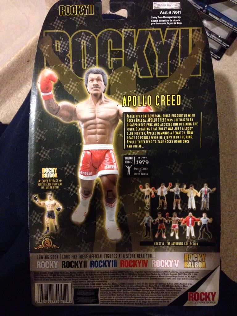 Apollo Creed  - Jakks Pacific (Rocky 2) action figure collectible [Barcode 039897790411] - Main Image 2