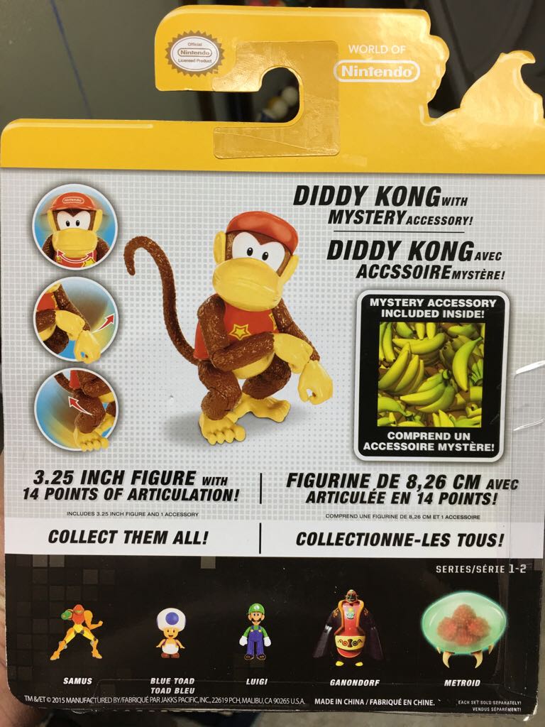 Diddy Kong - JAKKS Pacific, Inc. (World Of Nintendo) action figure collectible [Barcode 039897833866] - Main Image 2