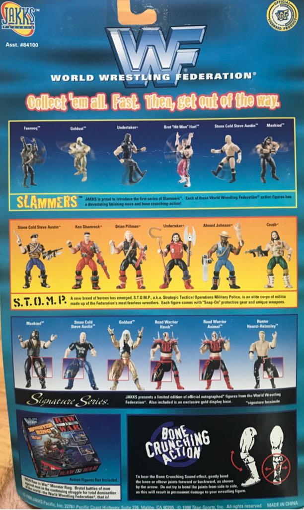 Bret “Hit Man” Hart - Jakks Pacific (WWF Slammers Series 1) action figure collectible [Barcode 039897841045] - Main Image 2