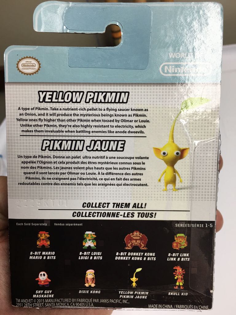 1-5 Yellow Pikmin - Jakks Pacific (Jakks Pacific World Of Nintendo) action figure collectible [Barcode 039897867274] - Main Image 2