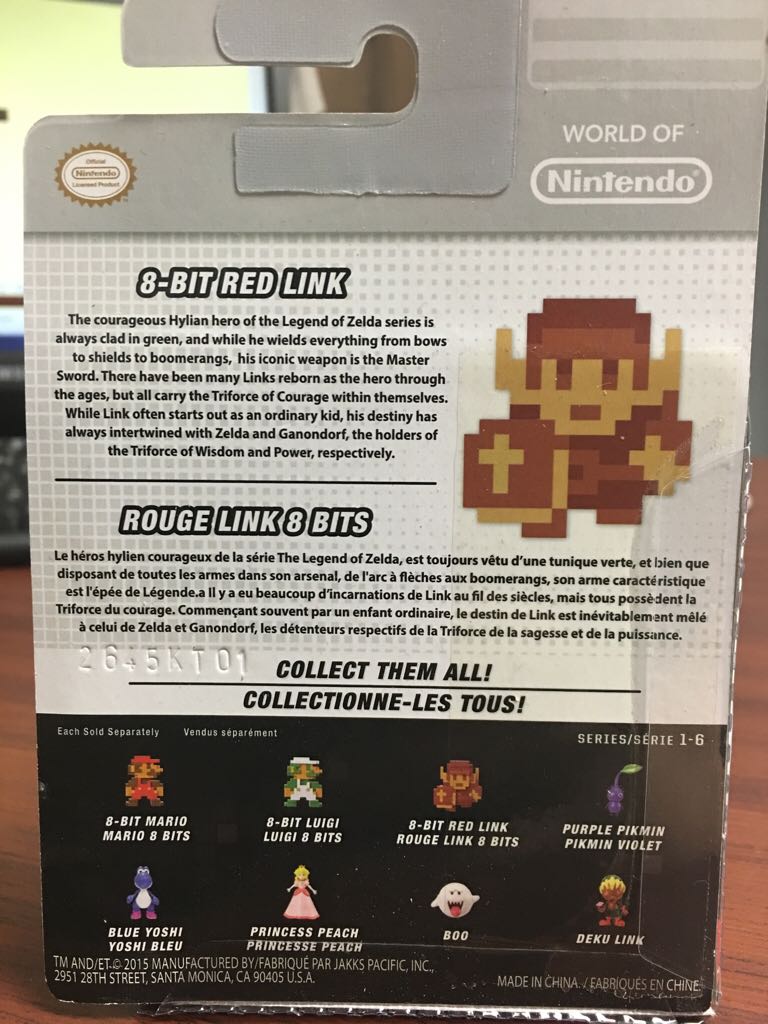 Series 1-6 Red Link (8-BIT) - JAKKS Pacific, Inc. (World Of Nintendo) action figure collectible [Barcode 039897867298] - Main Image 2