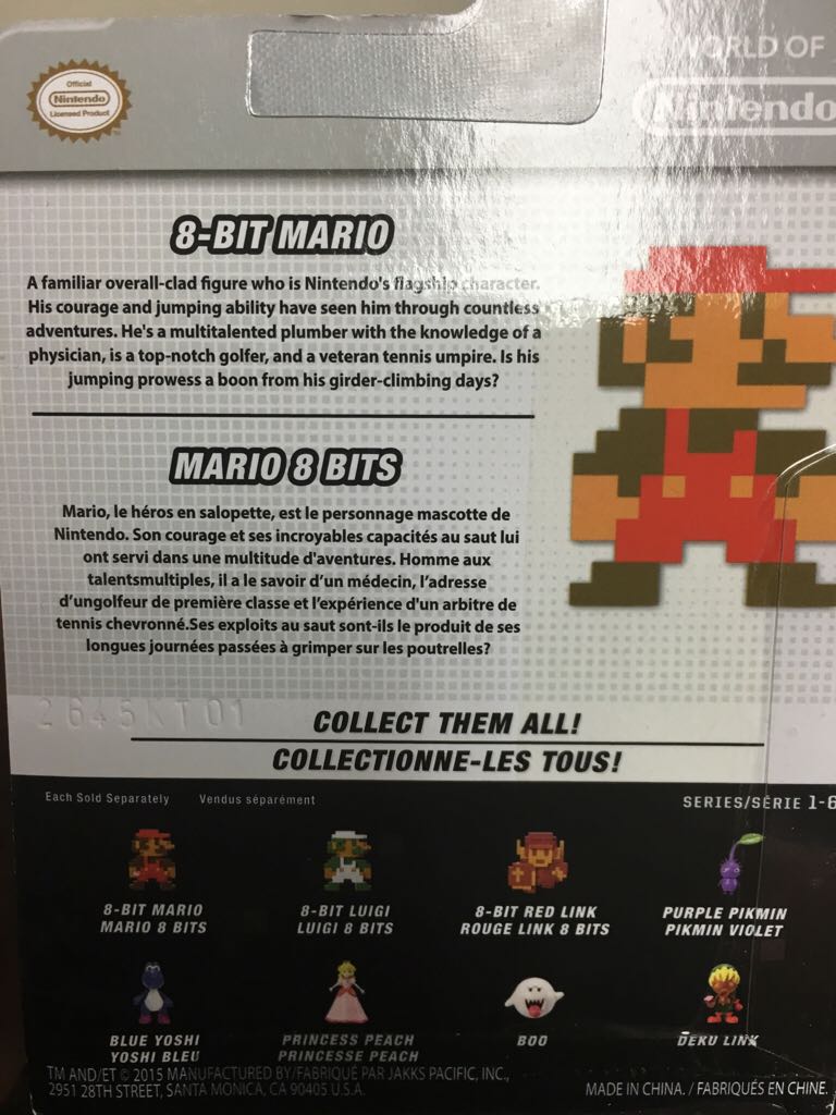 Series 1-6 Mario (8-BIT) - JAKKS Pacific, Inc. (World Of Nintendo) action figure collectible [Barcode 039897867304] - Main Image 2