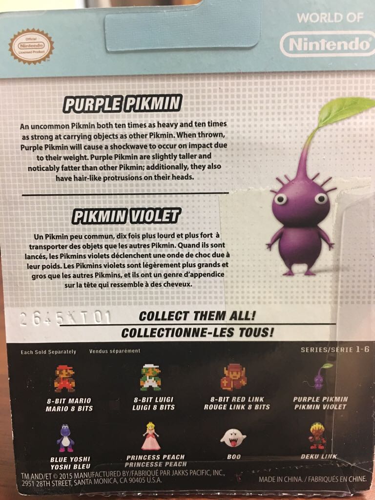 Purple Pikmin - JAKKS Pacific, Inc. (World Of Nintendo) action figure collectible [Barcode 039897867373] - Main Image 2