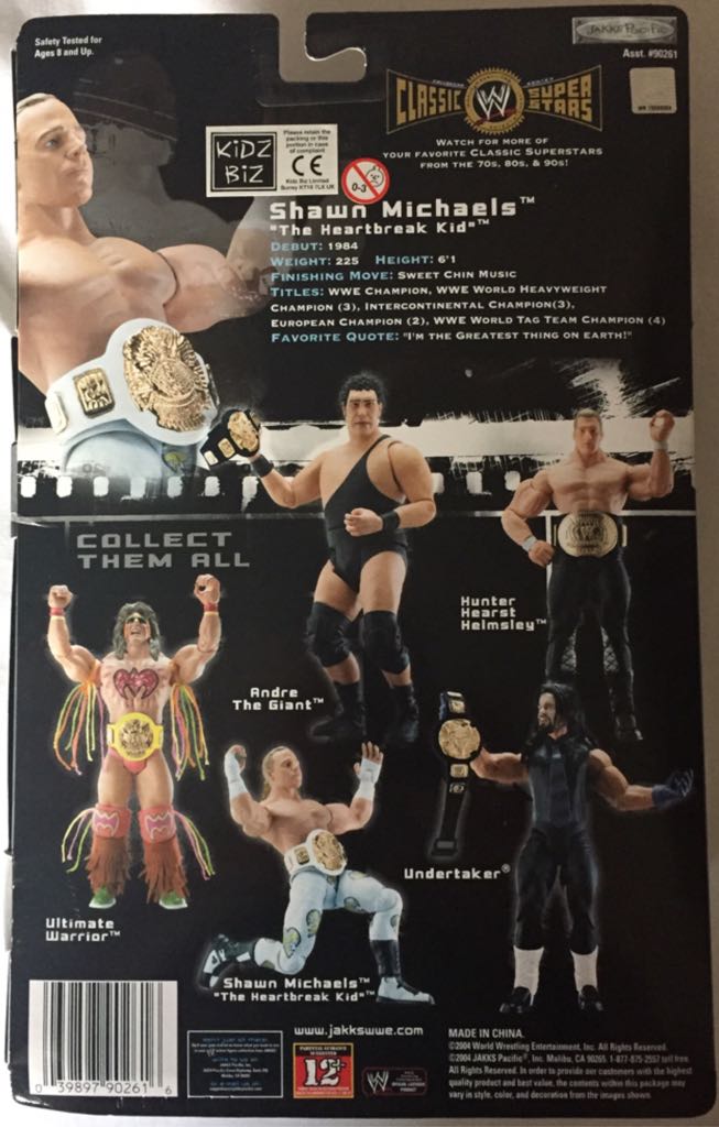 Shawn Michaels Jakks - Jakks Pacific (WWE Classic Superstars) action figure collectible [Barcode 039897902616] - Main Image 2