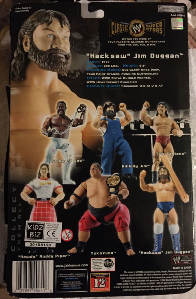 Jim Duggan - Jakks Pacific (WWE Classic Superstars) action figure collectible [Barcode 039897906416] - Main Image 2