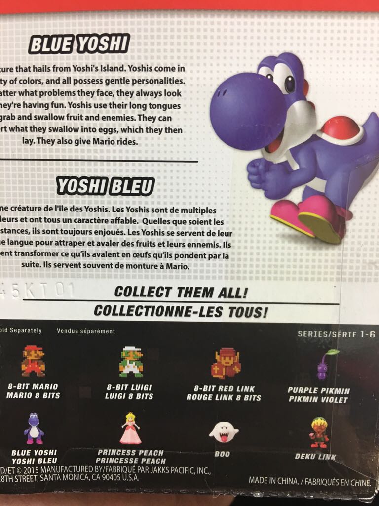 Blue Yoshi - JAKKS Pacific, Inc. (World Of Nintendo) action figure collectible [Barcode 039897914329] - Main Image 2