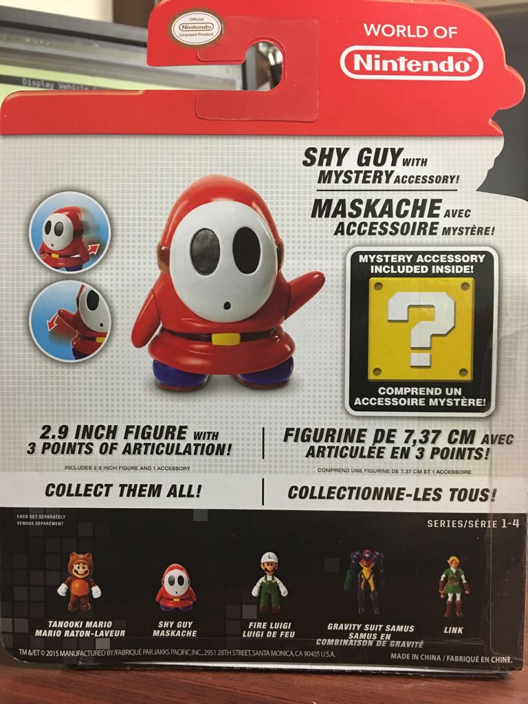 Shy Guy  - JAKKS Pacific, Inc. (World Of Nintendo) action figure collectible [Barcode 039897914381] - Main Image 2