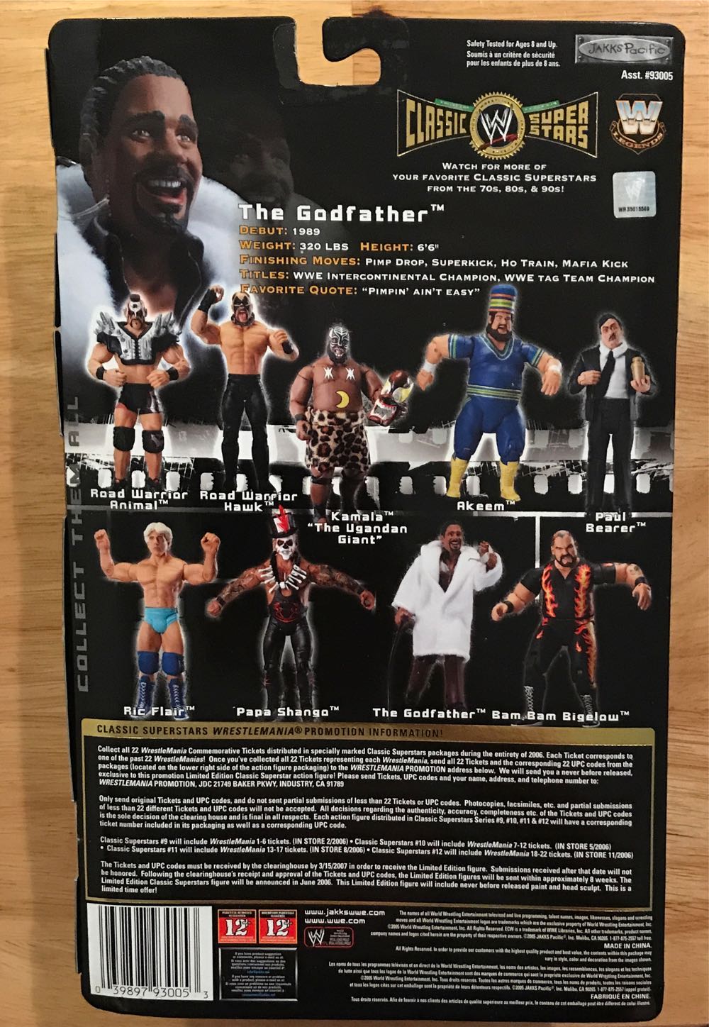 The Godfather - Jakks Pacific (WWE Classic Superstars) action figure collectible [Barcode 039897930053] - Main Image 2