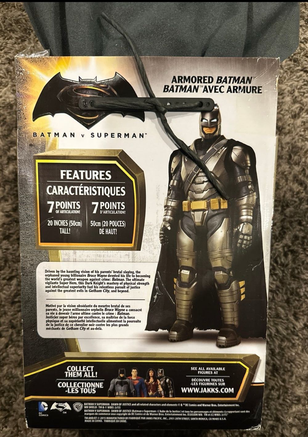 Batman Movie 20 Inch [Mimo/Jakks Pacific] Batman Armored (Batman Vs Superman) - Jakks Pacific action figure collectible [Barcode 039897962498] - Main Image 4