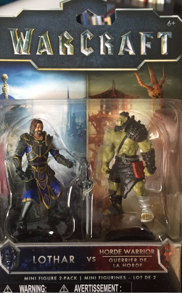 Lothar vs Horde Warrior - Jakks (Warcraft) action figure collectible [Barcode 039897962528] - Main Image 1