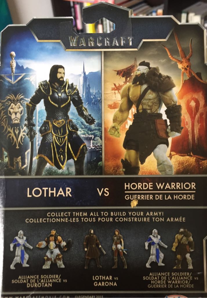 Lothar vs Horde Warrior - Jakks (Warcraft) action figure collectible [Barcode 039897962528] - Main Image 2