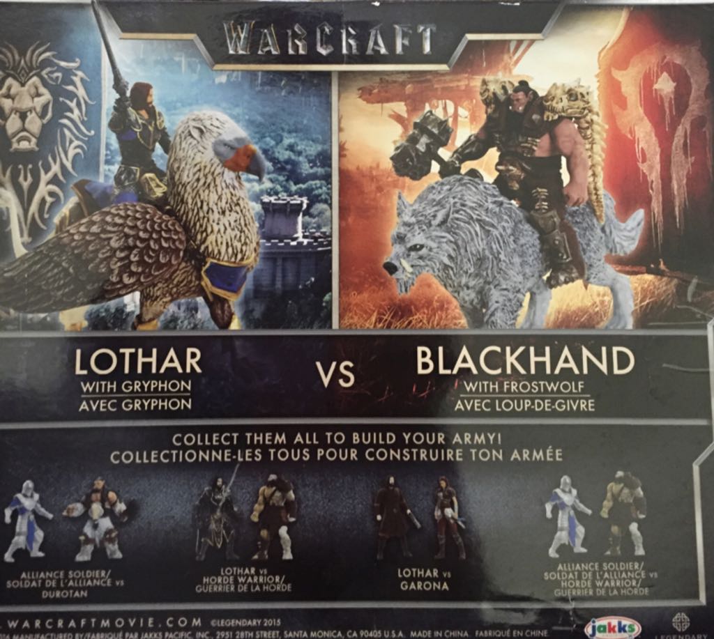 Warcraft Lothar Vs Blackhand - Jakks Pacific (Warcraft) action figure collectible [Barcode 039897962573] - Main Image 2