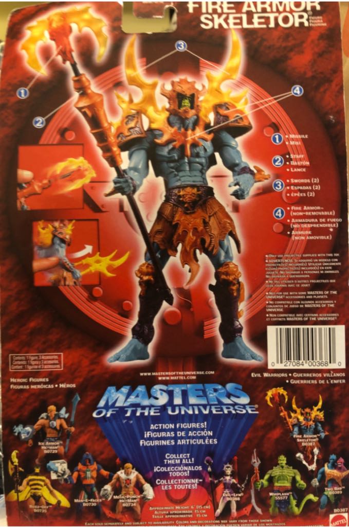 Fire Armor Skeletor - Mattel (Masters of the Universe: 200X) action figure collectible [Barcode 027084003680] - Main Image 2