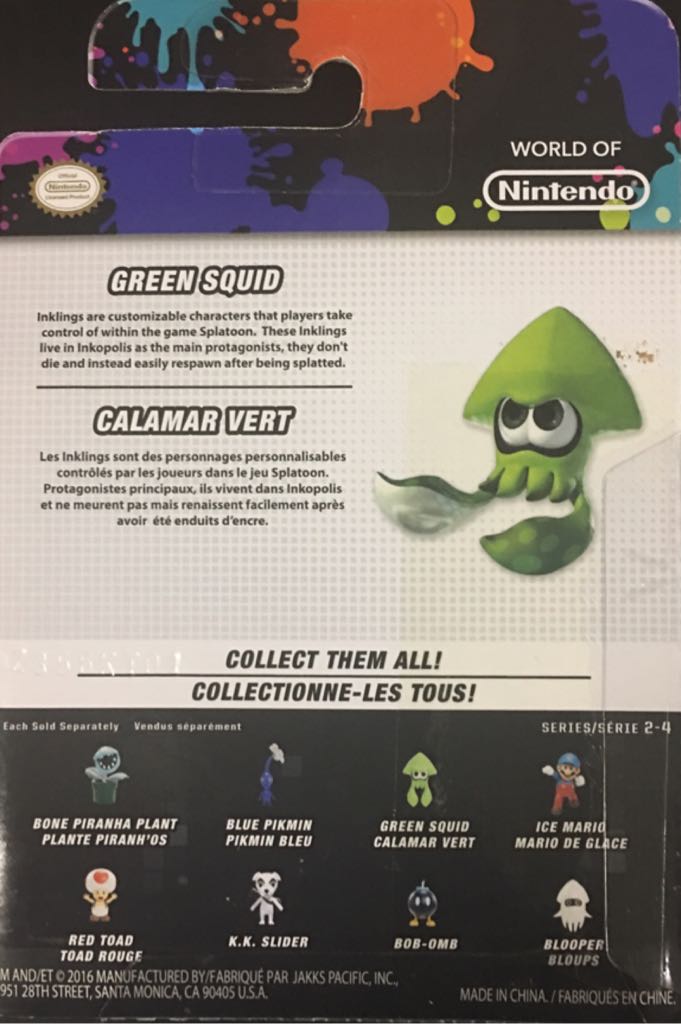 Green Squid - Jakks Pacific (World Of Nintendo) action figure collectible [Barcode 039897998220] - Main Image 2