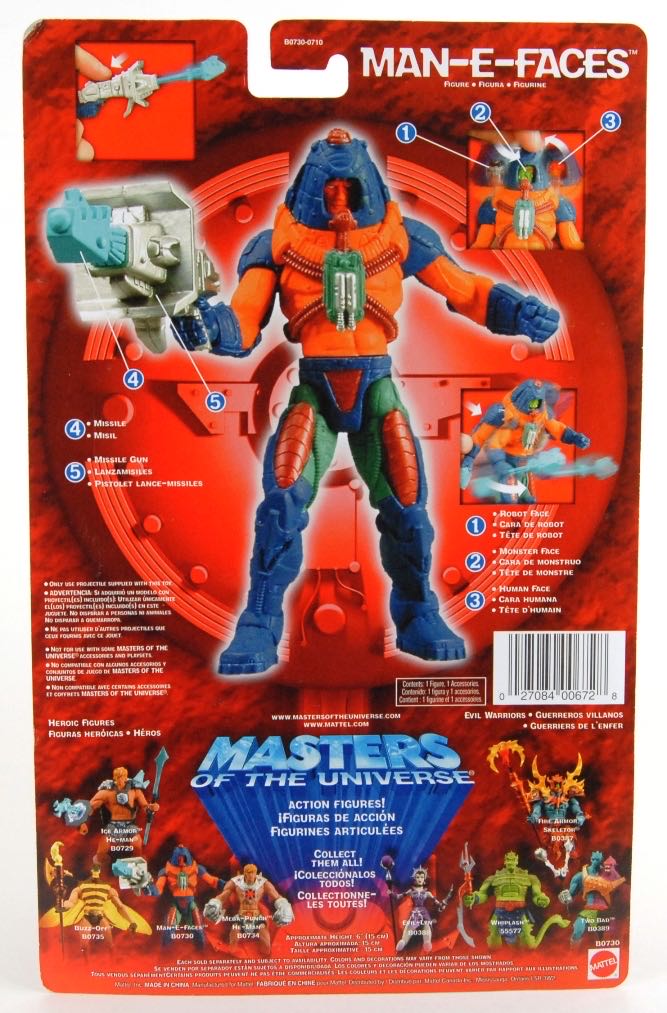 Man-E-Faces  - Mattel (Masters Of The Universe 200x) action figure collectible [Barcode 027084006728] - Main Image 3