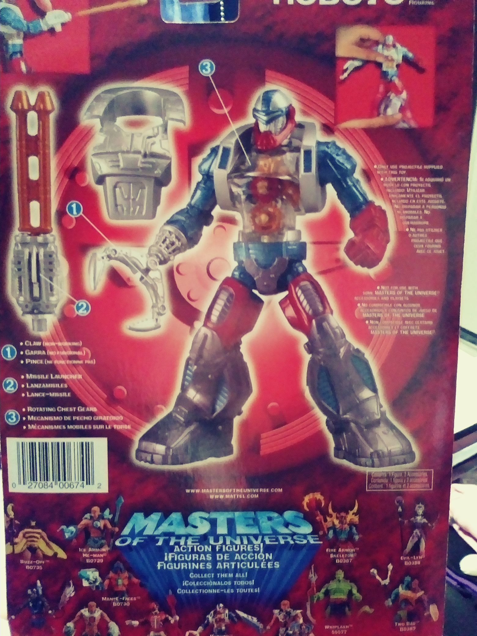 Roboto  - Mattel (Masters Of The Universe 200x) action figure collectible [Barcode 027084006742] - Main Image 2