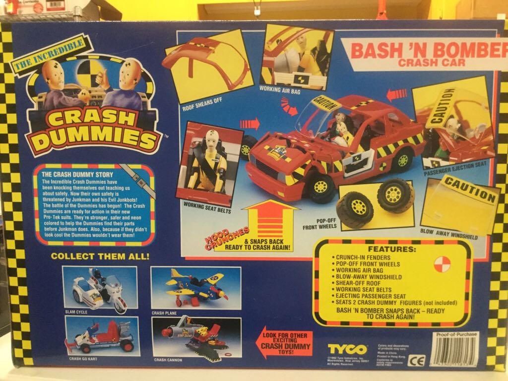 The Incredible Crash Dummies Bash ’N Bomber Crash Car - Tyco (Crash Dummies) action figure collectible [Barcode 043302118134] - Main Image 2