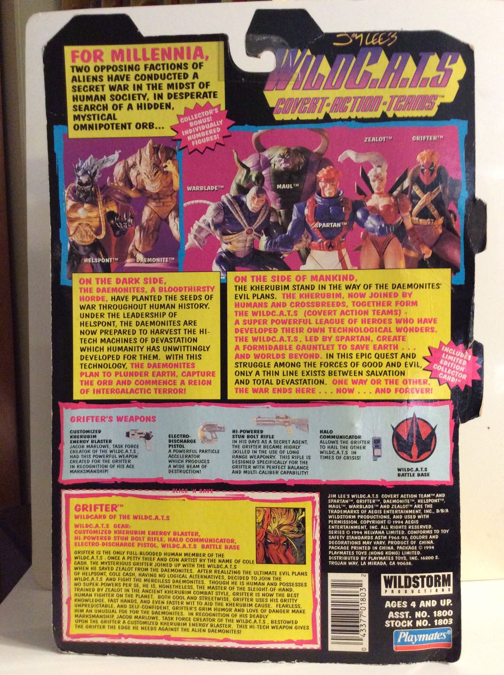 Wild CATS Grifter - Playmates (WildC.A.T.S) action figure collectible [Barcode 043377018032] - Main Image 2