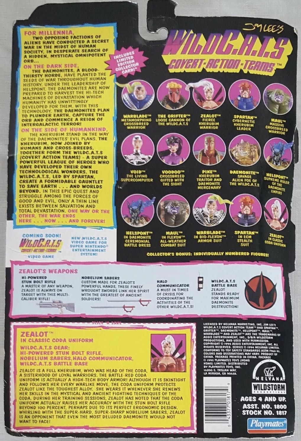 Zealot (Classic Coda Uniform) - Playmates (WildC.A.T.S) action figure collectible [Barcode 043377018179] - Main Image 2