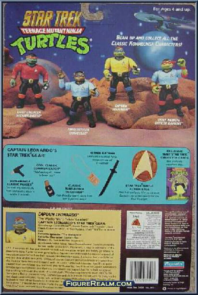 Captain Leonardo (Red Sword) - Playmates Toys (Teenage Mutant Ninja Turtles (1994)) action figure collectible [Barcode 043377034513] - Main Image 2