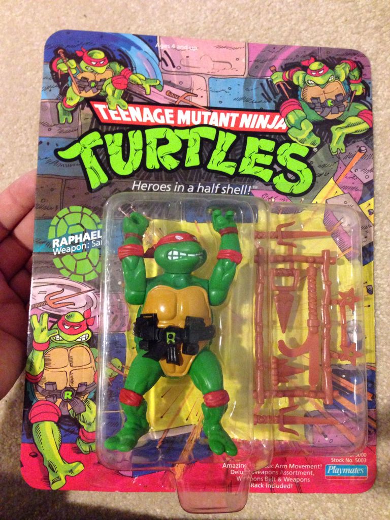Raphael - Playmates Toys (Teenage Mutant Ninja Turtles (1990)) action figure collectible [Barcode 043377050032] - Main Image 2