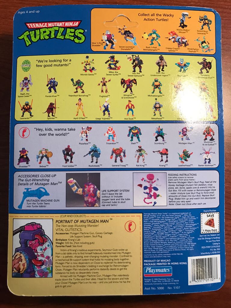 Mutagen Man - Playmates Toys (Teenage Mutant Ninja Turtles (1990)) action figure collectible [Barcode 043377051077] - Main Image 2
