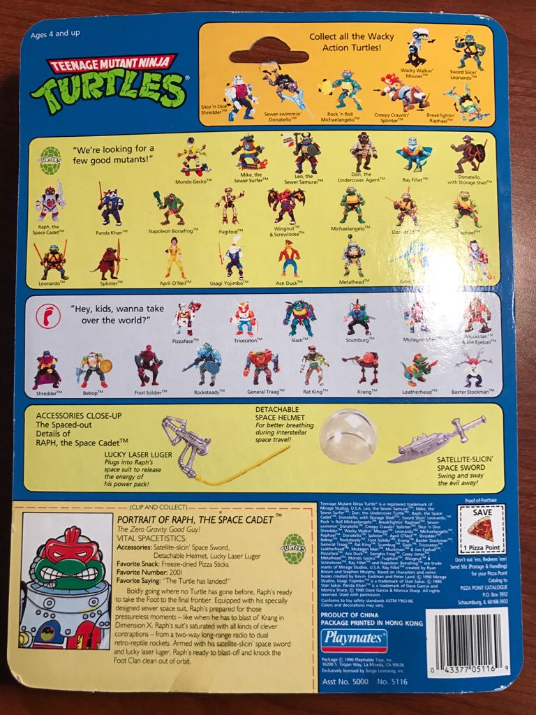 Raph The Space Cadet - Playmates (Teenage Mutant Ninja Turtles (1990)) action figure collectible [Barcode 043377051169] - Main Image 2