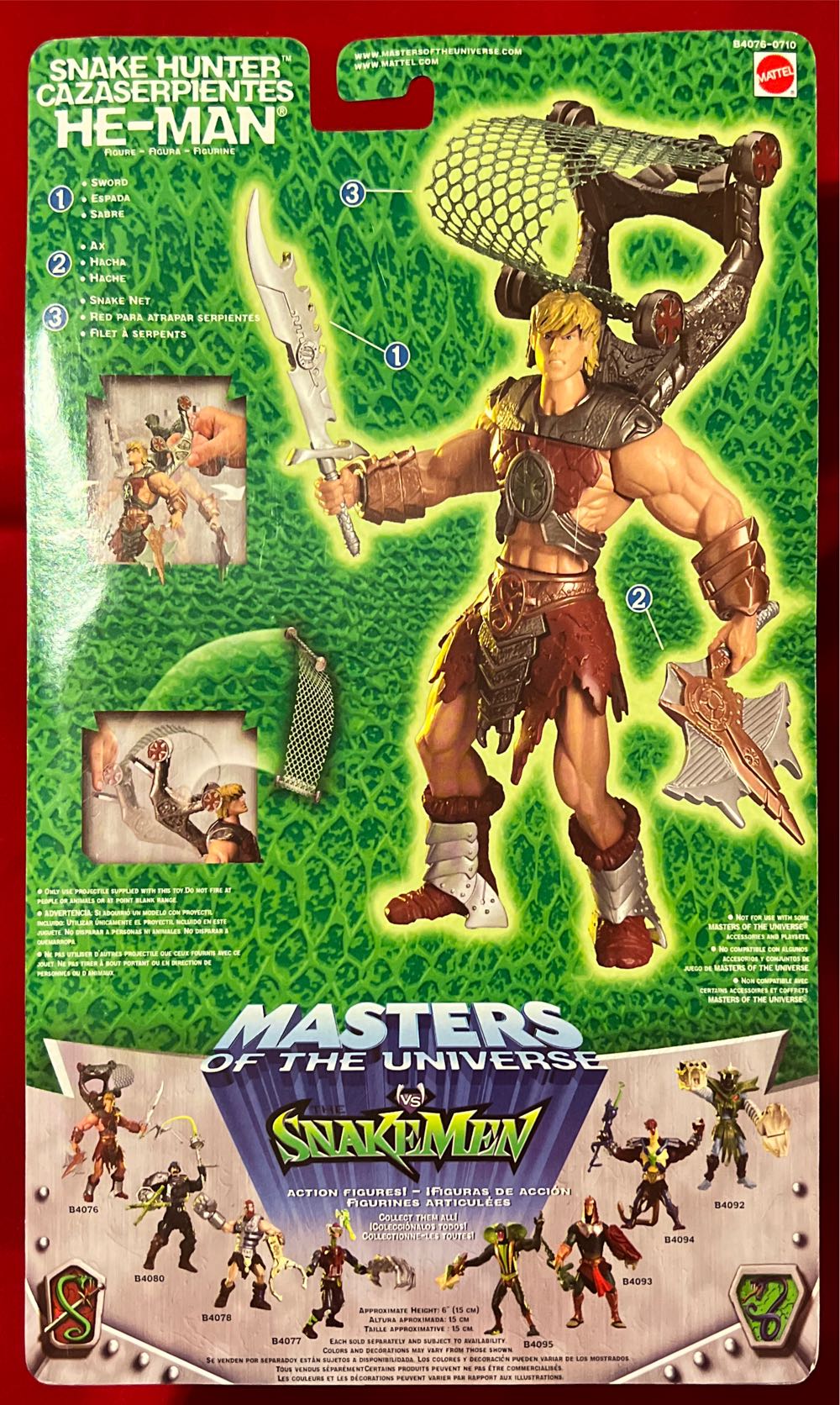 Snake Hunter He-man - Mattel (Masters Of The Universe vs Snakemen) action figure collectible [Barcode 027084032215] - Main Image 2