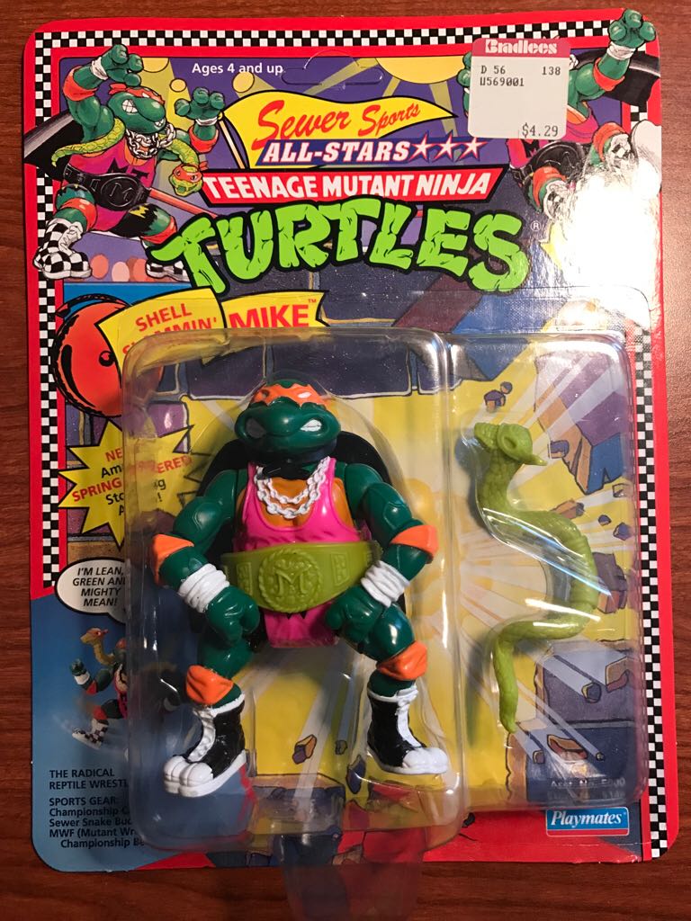 Shell Slammin’ Mike - Playmates Toys (Tmnt Sewer Sports All Stars) action figure collectible [Barcode 043377051466] - Main Image 1