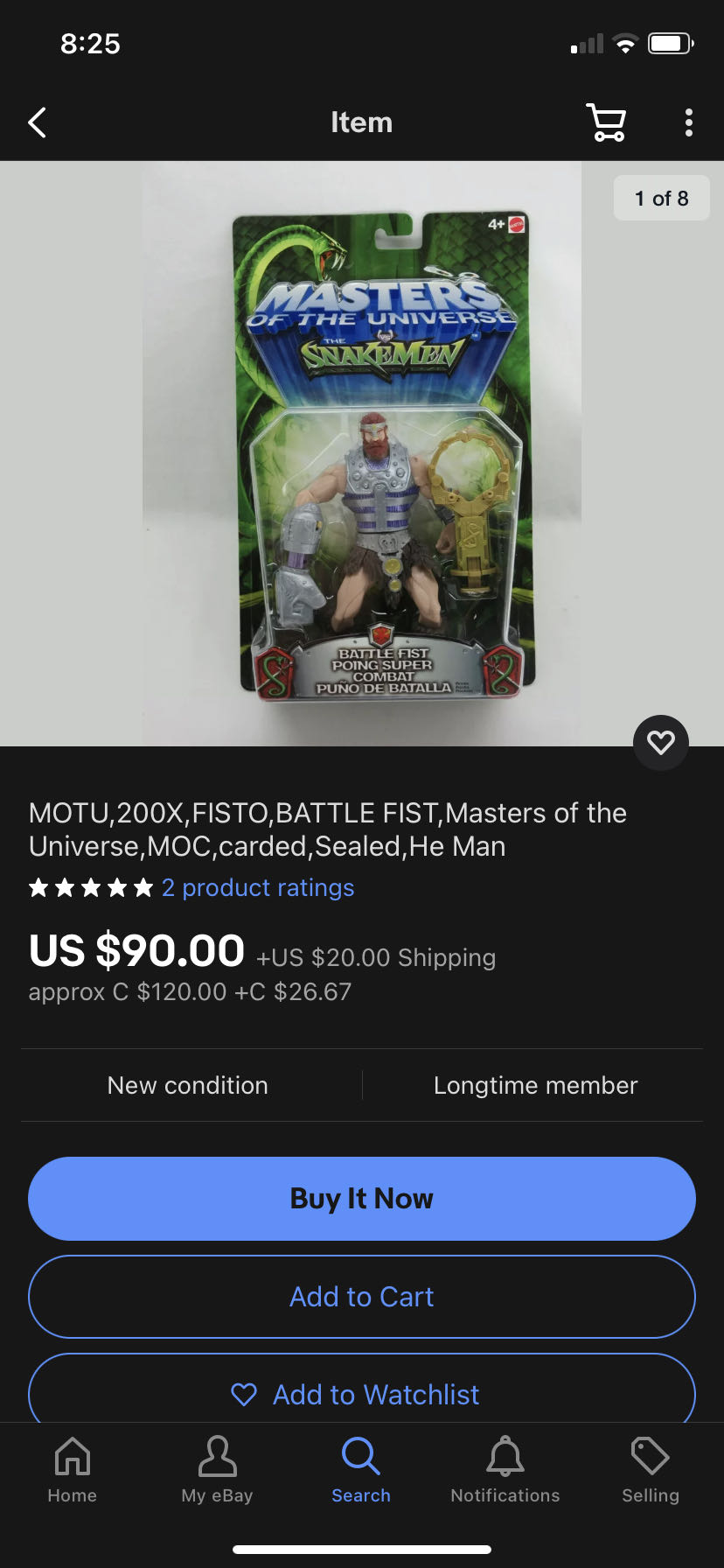 Masters Of The Universe 200X - Battle Fist (Fisto) - Mattel, Inc (Masters Of The Universe vs Snakemen) action figure collectible [Barcode 027084032239] - Main Image 4