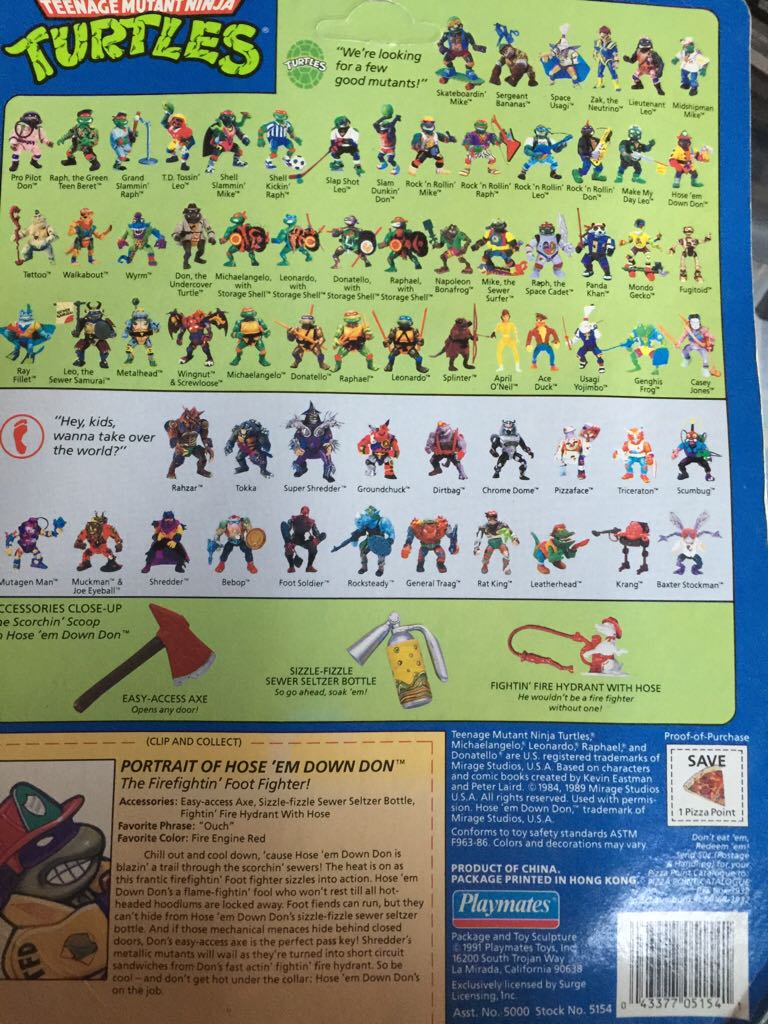 TMNT - Hose ‘Em Down Don - Playmates (Teenage Mutant Ninja Turtles) action figure collectible [Barcode 043377051541] - Main Image 2