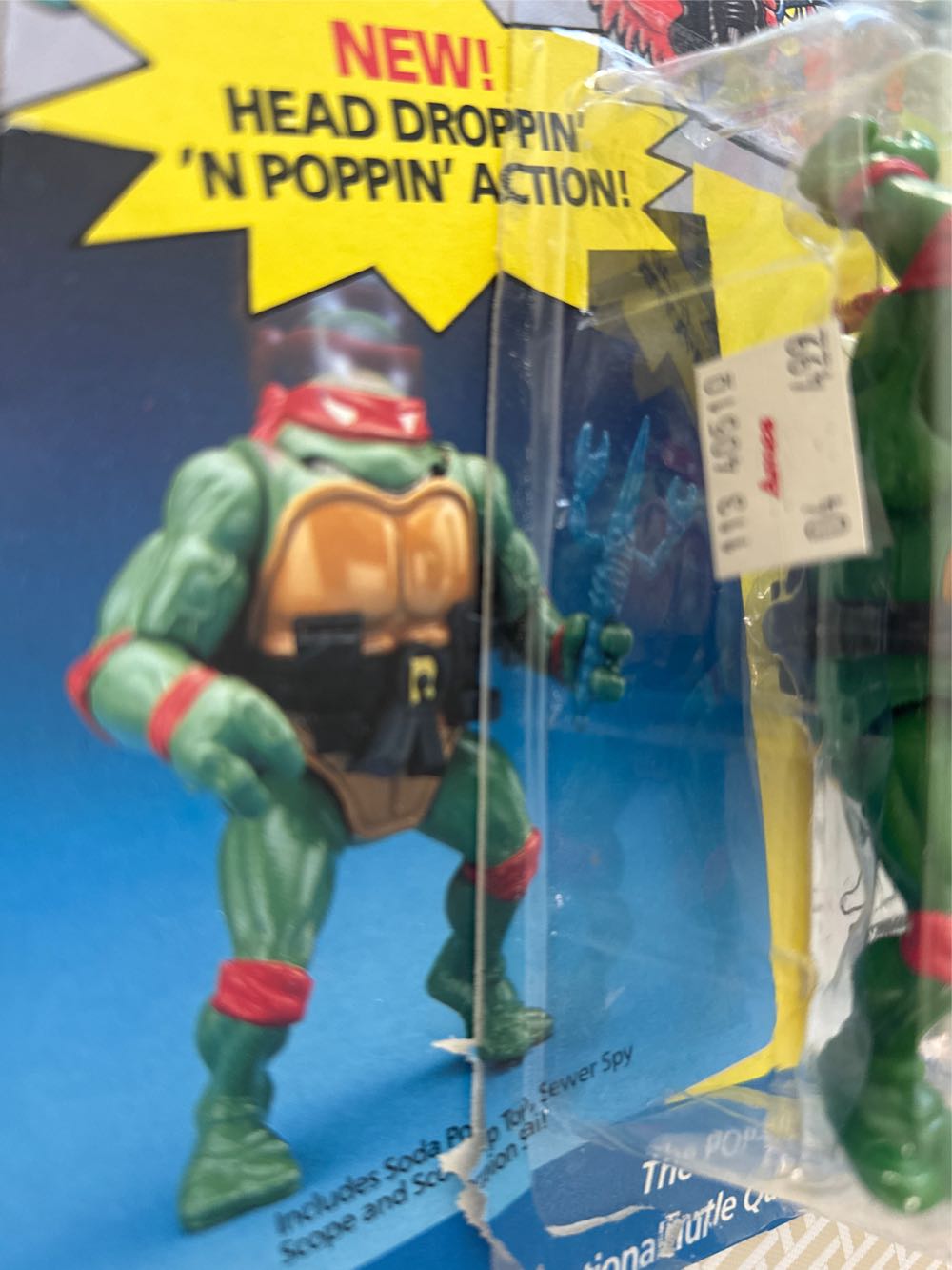 Headdroppin’ Raph (12 Back) - Playmates (TMNT Head Drop Pin) action figure collectible [Barcode 043377051732] - Main Image 4