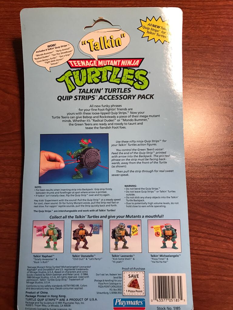 Talkin Turtles Quip Strips  action figure collectible [Barcode 043377051855] - Main Image 2