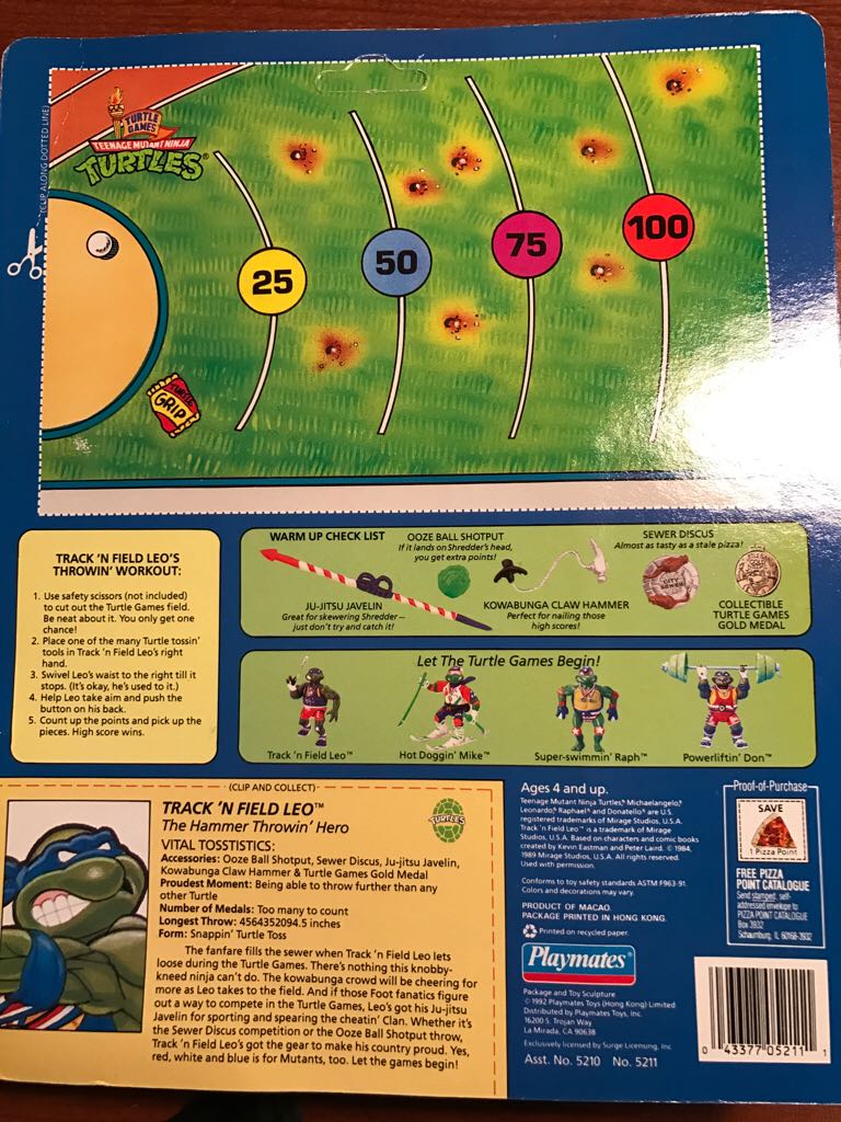 Track’ Field Leo - Playmates (TMNT) action figure collectible [Barcode 043377052111] - Main Image 2