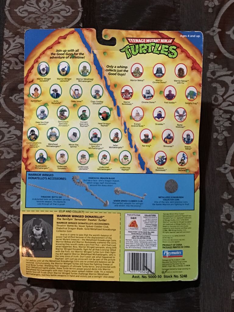 Warrior Winged Donatello - Playmates Toys (Teenage Mutant Ninja Turtles) action figure collectible [Barcode 043377052487] - Main Image 2