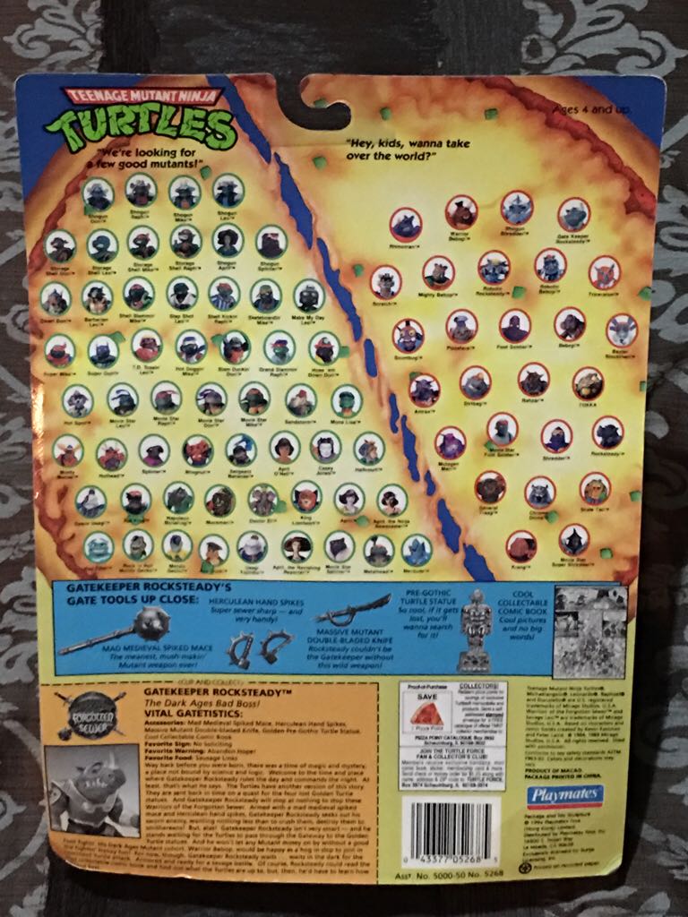 Gatekeeper Rocksteady (Silver Accessories) - Playmates Toys (Teenage Mutant Ninja Turtles: Warriors of the Forgotten Sewer) action figure collectible [Barcode 043377052685] - Main Image 2