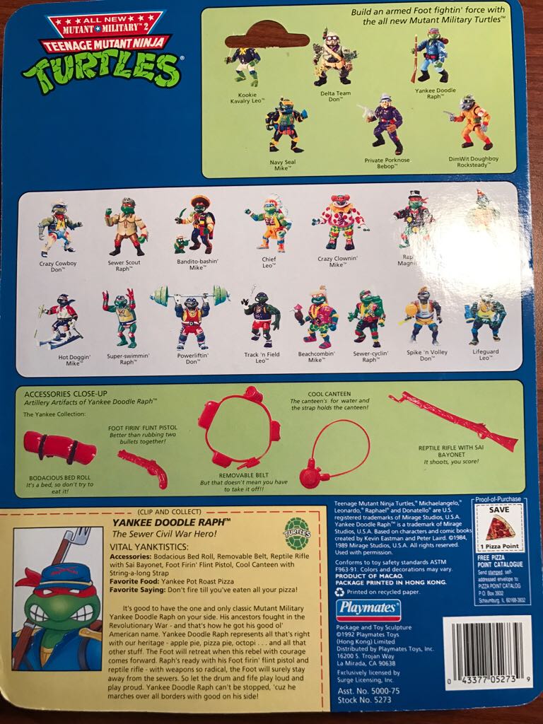 Yankee Doodle Raph - Playmates Toys (Teenage Mutant Ninja Turtles) action figure collectible [Barcode 043377052739] - Main Image 2