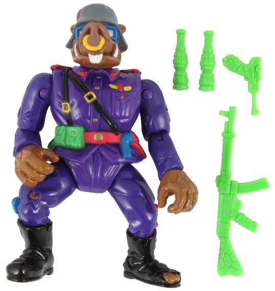 Private Porknose Bebop (No Checklist) - Playmates Toys (Teenage Mutant Ninja Turtles (1992)) action figure collectible [Barcode 043377052753] - Main Image 3