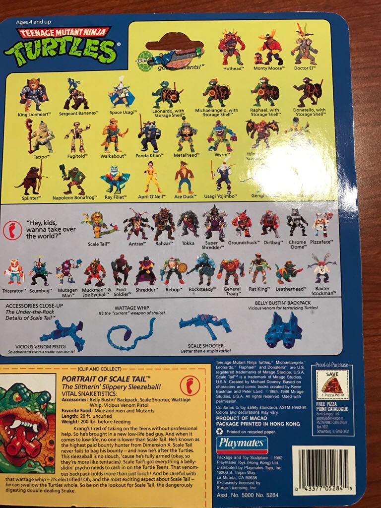Scale Tail - Playmates Toys (Teenage Mutant Ninja Turtles) action figure collectible [Barcode 043377052845] - Main Image 2