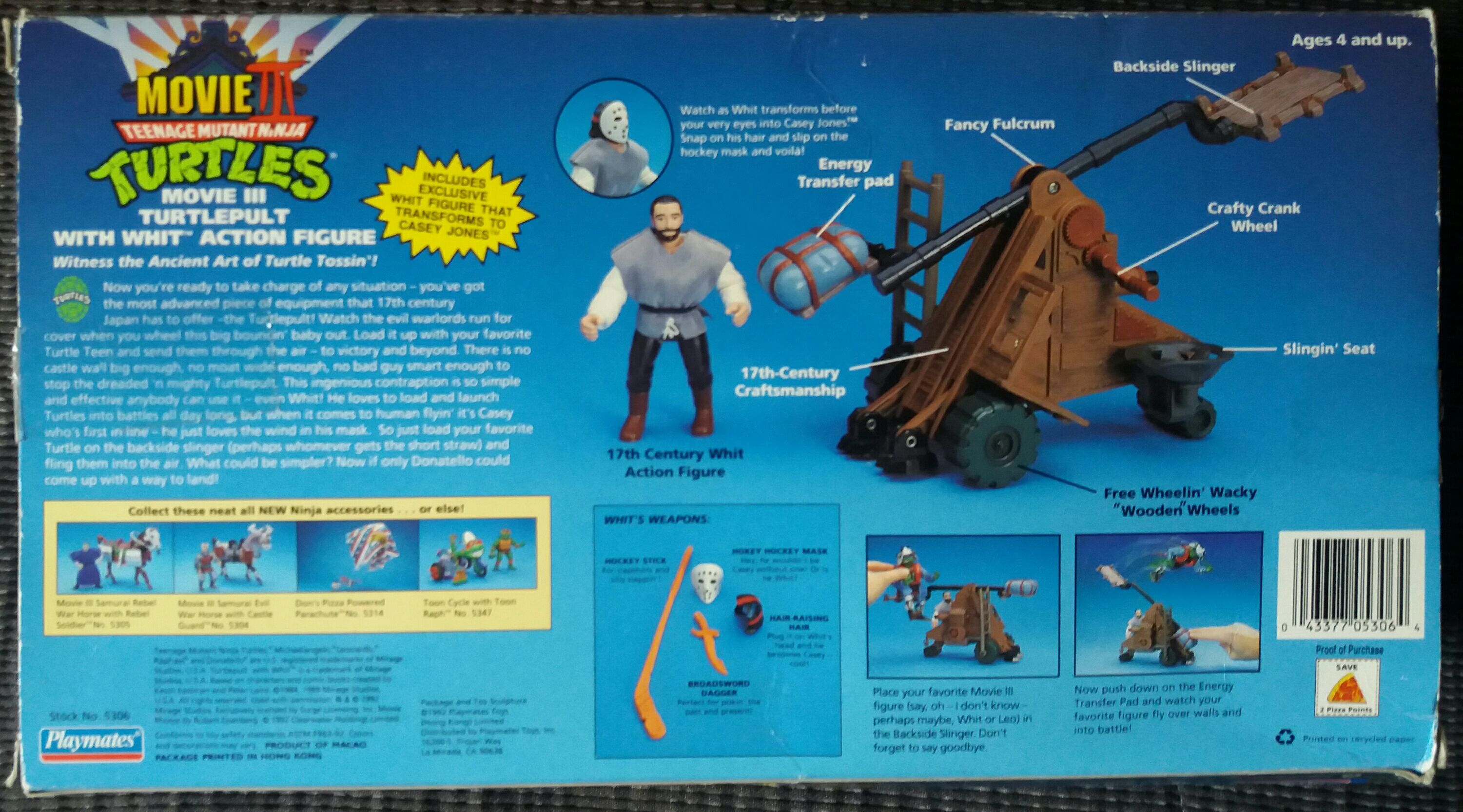 Movie III Turtlepult whit Whit - Playmates Toys (Teenage Mutant Ninja Turtles 3 Movie) action figure collectible [Barcode 043377053064] - Main Image 2