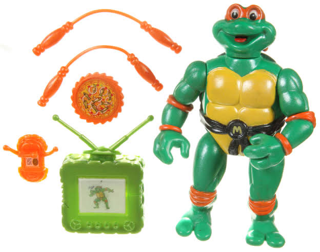 Toon Mike (No Checklist) - Playmates Toys (Teenage Mutant Ninja Turtles (1993)) action figure collectible [Barcode 043377054054] - Main Image 4