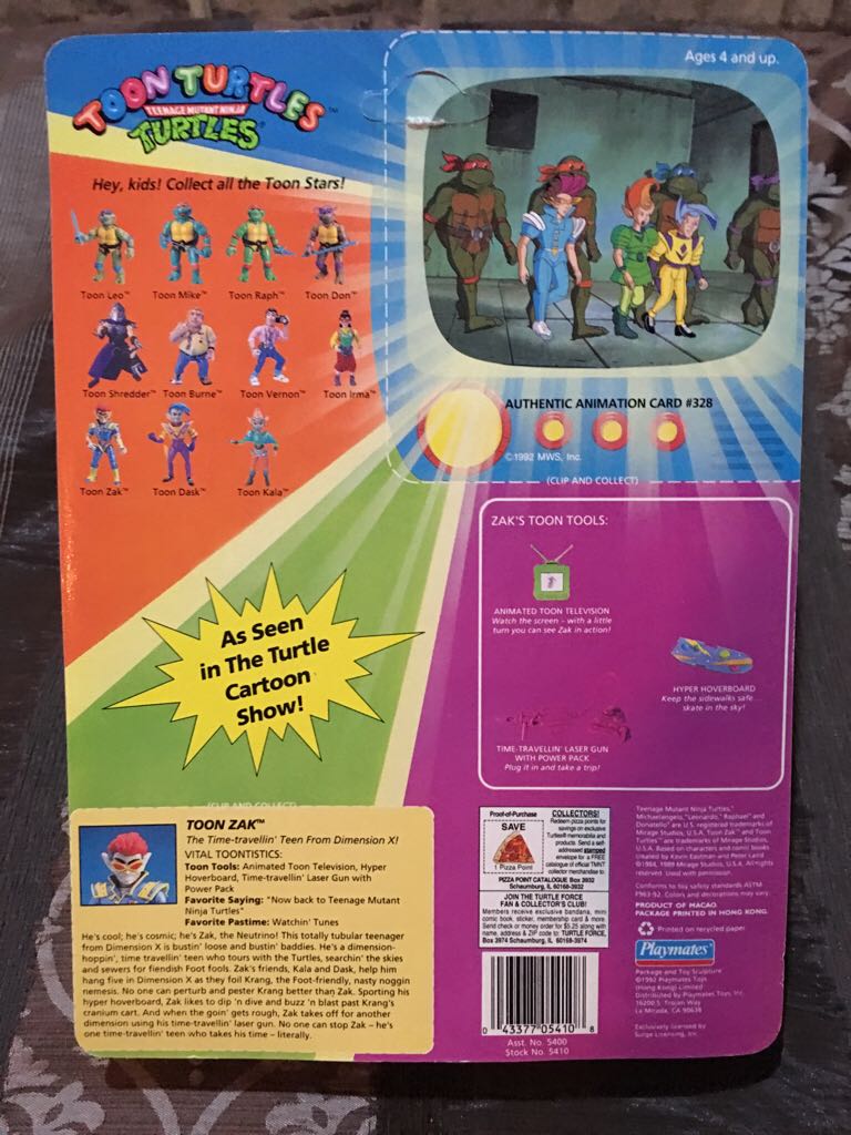 Toon Zak - Playmates Toys (Tmnt Toon Turtles) action figure collectible [Barcode 043377054108] - Main Image 2