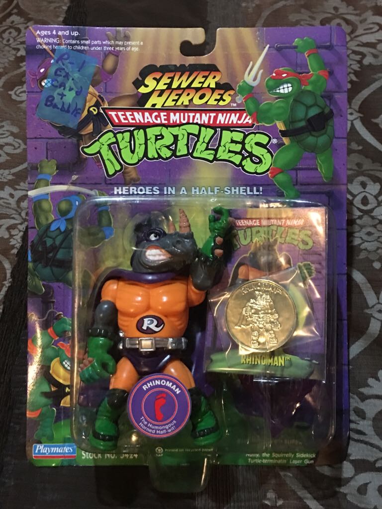 Rhinoman - Playmates Toys (Teenage Mutant Ninja Turtles Sewer Heroes) action figure collectible [Barcode 043377054245] - Main Image 1